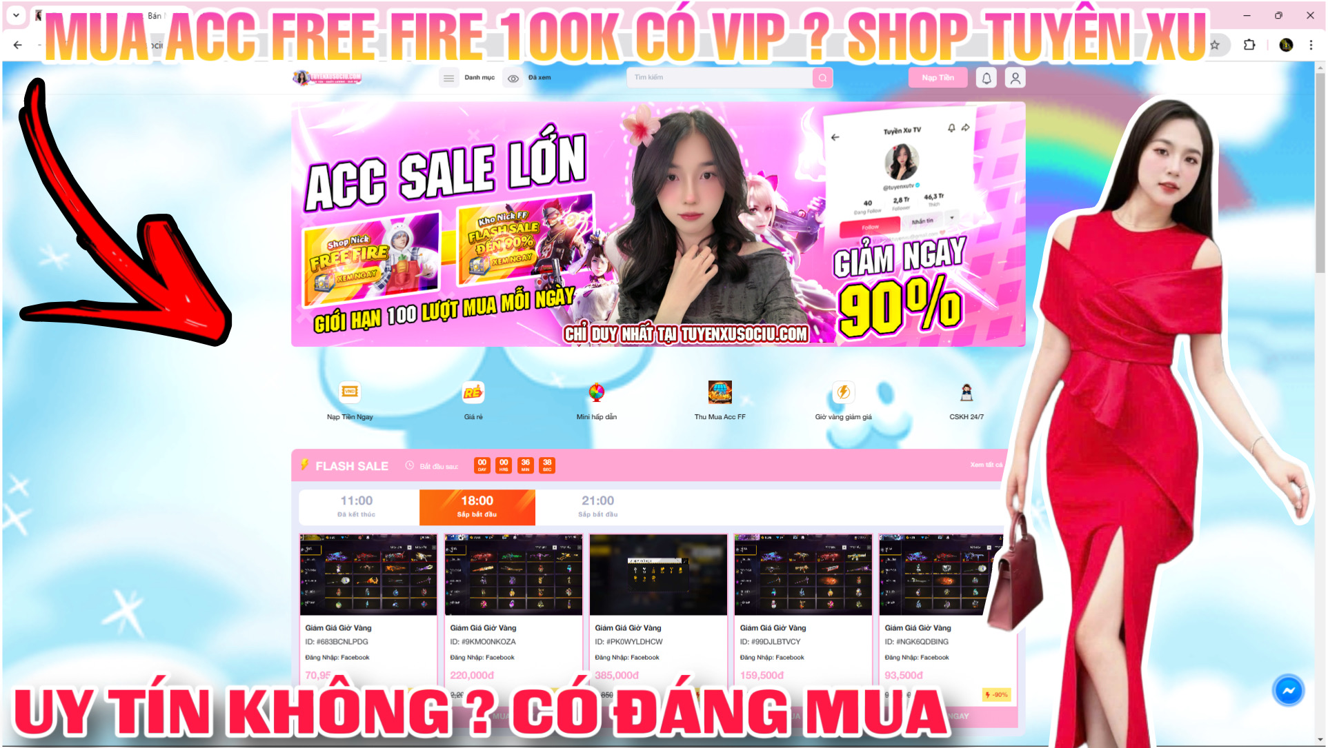 Thử Dùng 100K Mua Acc Free Fire Shop Tuyền Xu FF Và Cái Kết ? Mua Acc Shop Tuyền Xu Có Uy Tín Không ?