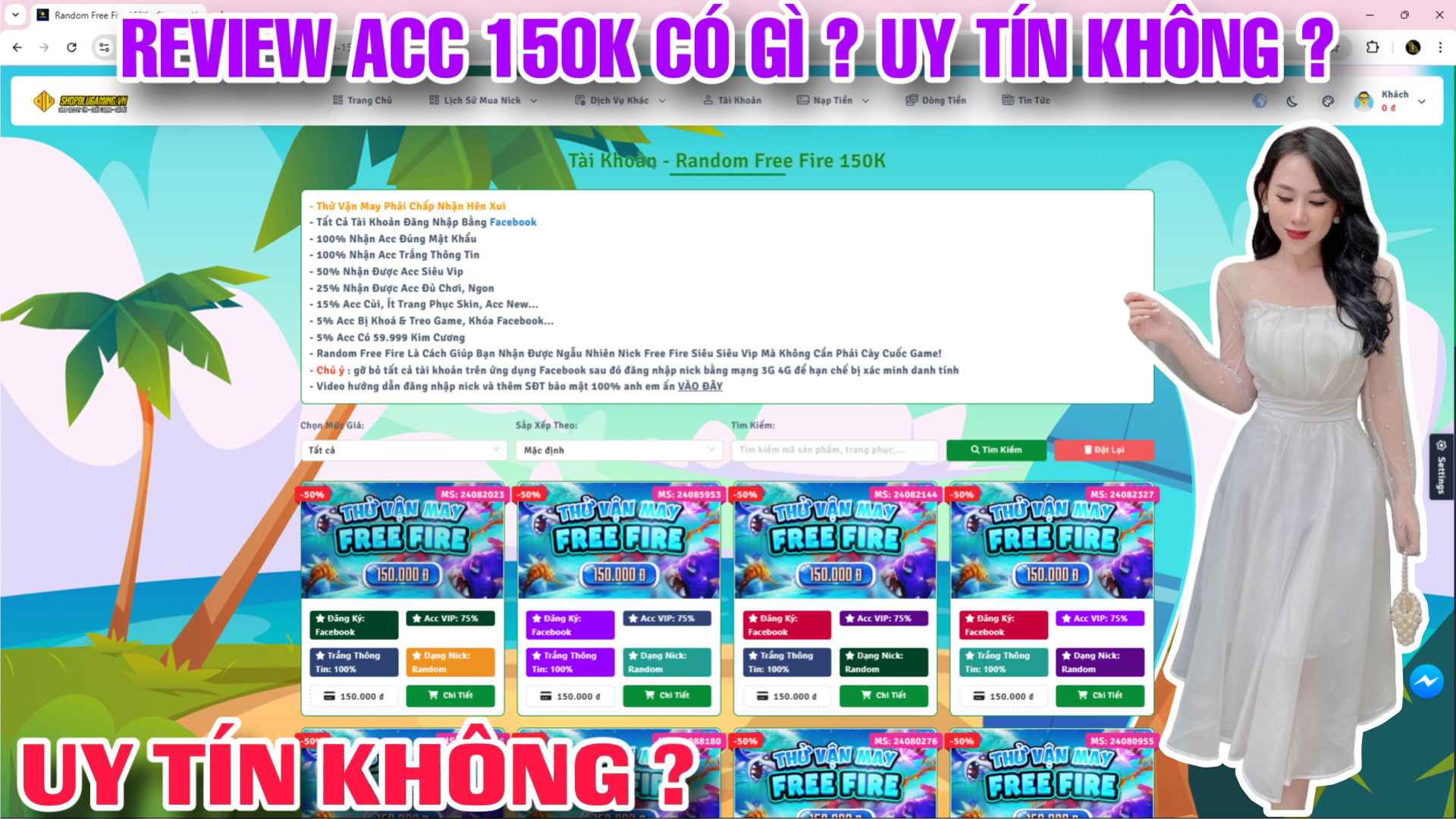 Review Mua Acc Shop Dlu Gaming Có Uy Tín Không ? Mua Acc Free Fire Siêu Vip 150K Shop Dlu Gaming Có Skin Nâng Cấp LV7